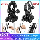 20/25PCS Elastic Ball Rope Bungee Cord Tarp Tie Down Strap Camping Tent Luggage