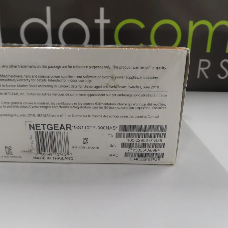 Netgear Prosafe GS110TP-300NAS 8x Gig POE, 2x Fiber  - Image 3 of 4