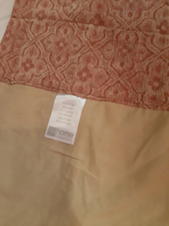 JCP Penney Home: 2 paneles 78x86 y 2 valencias 78x22 y 2 amarres melocotón retazos Foto 4 de 4