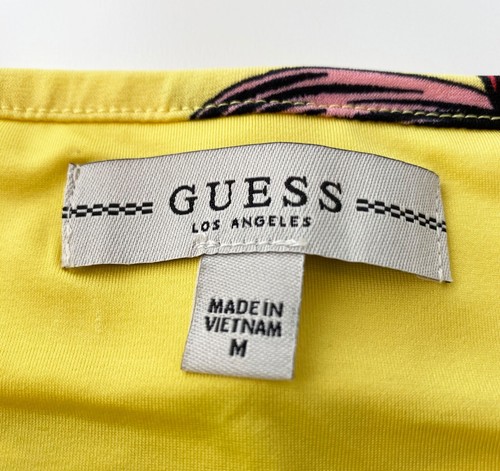 Guess Damen Mairin Wickelrock Cheeky Jungle Gelb Medium Neu Mit Etikett - Bild 6 von 8