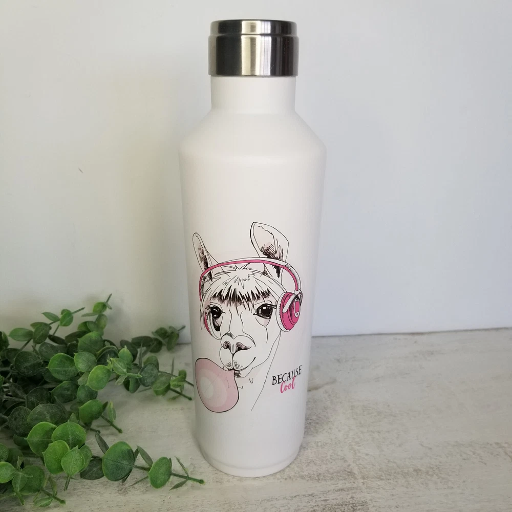 Tumbler  25 oz Bevanda Canteen Hot Cold Insulated with Llama Cool Water Bottle
