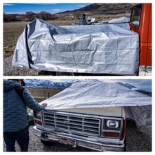 Multi-Purpose Silver Premium Reinforced Heavy Duty Poly Tarp True Finished Size