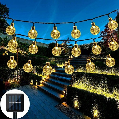 Solar Lichterkette Kugel Beleuchtung 100LED12Meter Garten Party Innen Außen Deko - Bild 2 von 15