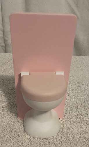 KidKraft Wooden Dollhouse Furniture Bathtub And Toilet Pink & White - Picture 11 of 15