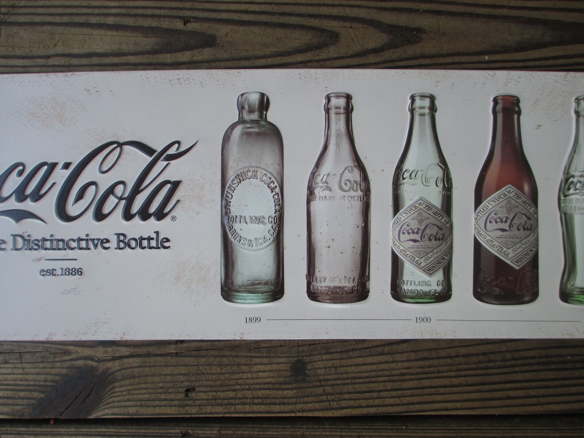 Coca-Cola Bottle Evolution Sign Retro Coke White | eBay