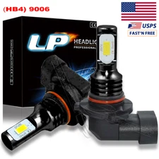 9006 HB4 COB LED Headlight Bulbs Low Beam Conversion Kit Fanless Lamp 80W 6000K