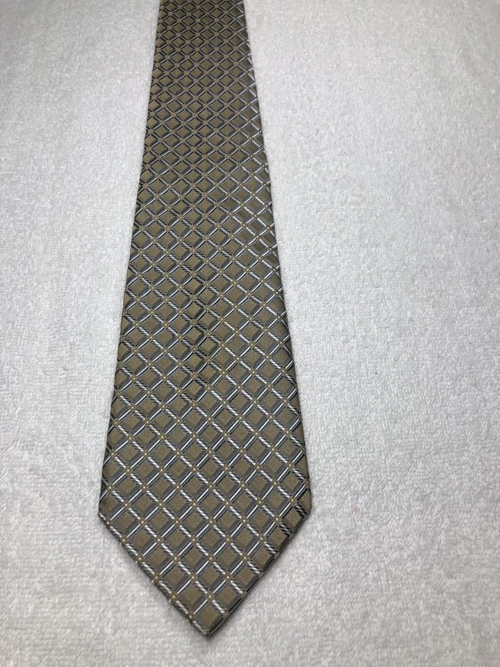 CORBATA HOMBRE JONES NEW YORK BEIGE CON GRIS 3,75 X 61 Foto 2 de 4