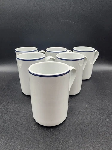 Dansk Bistro Christianshavn Blue Set of 6 Mugs cups