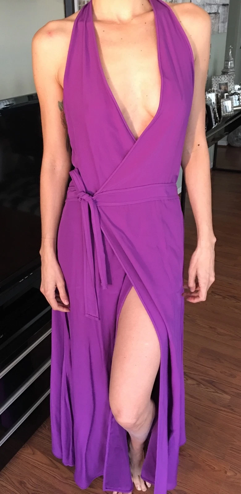 Abito nuovo *DSQUARED2* passerella sexy scollo profondo aperto dietro