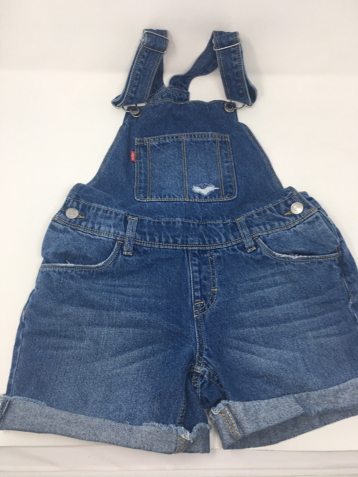 Levis Shortall Bib Overalls Jeans Youth Girls 12 Blue… Gem