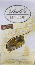 NEW Lindt LINDOR White Chocolate Truffles 5.1 oz Bag - FREE SHIP