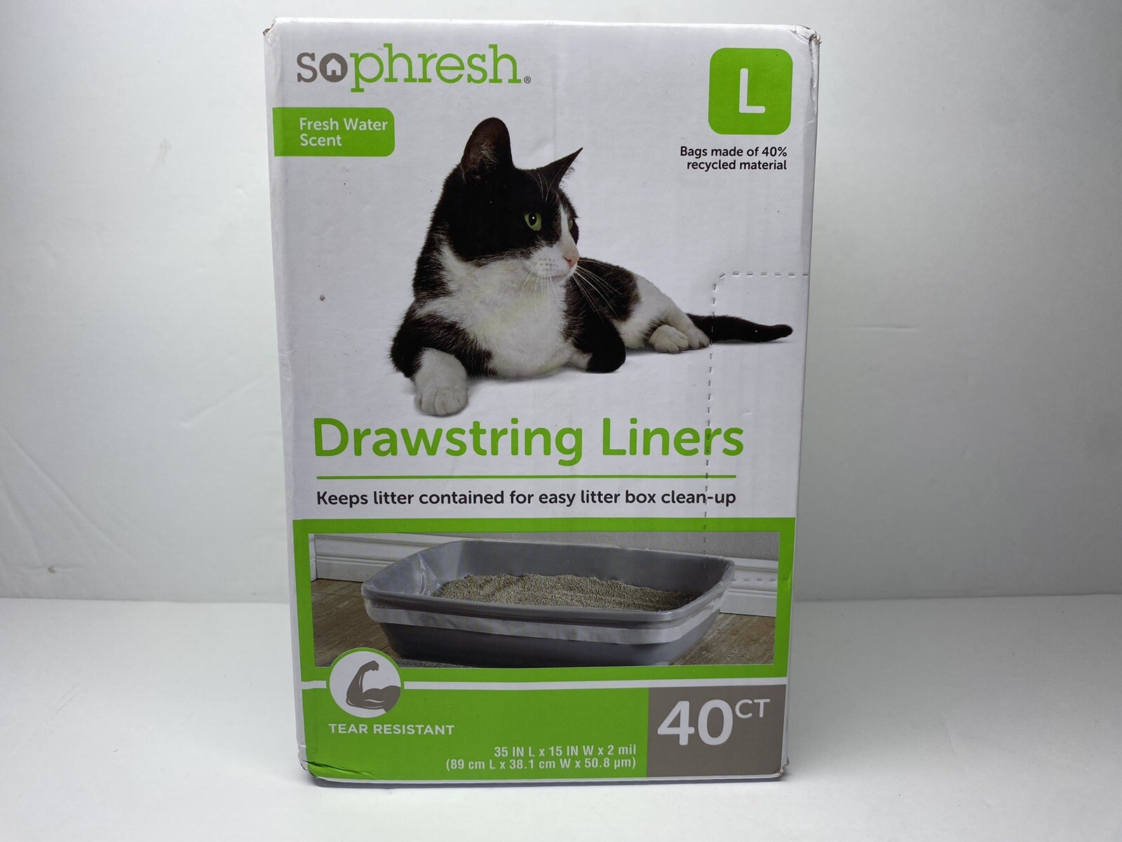 Sophresh Drawstring Liners &bull; Large &bull; Tear Resistant &bull; 