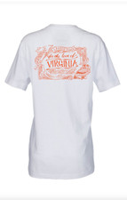 NWT Lauren James University of Virginia UVA Cavaliers White Orange T-Shirt XS