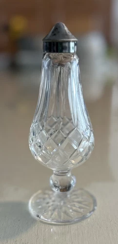VTG Waterford Lismore Crystal Footed Salt Shaker Replacement Ireland 6.5” EUC