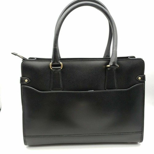 BOLSO DE MANO SALVATORE FERRAGAMO BRIANA SATCHEL NEGRO CUERO DE BECERRO SUAVE PRECIO DE VENTA SUGERIDO POR EL FABRICANTE: $1,250 - Imagen 3 de 8