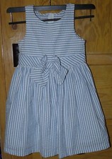 Girls Unbranded Blue and White Dress