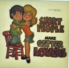 Original Vintage Short People Make Better Lovers Iron On Transfer