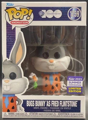 Funko Pop! Bugs Bunny as Fred Flintstone#1259- WB100- 2023 SDCC Shared Exclusive