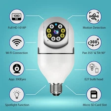 Light Smart Bulb 360 Security Camera