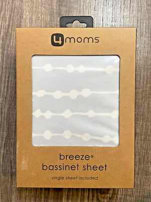 NEW 4MOMS Breeze Plus 1045 SMALLER BABY BASSINET Play Yard Sheet GRAY BEADS