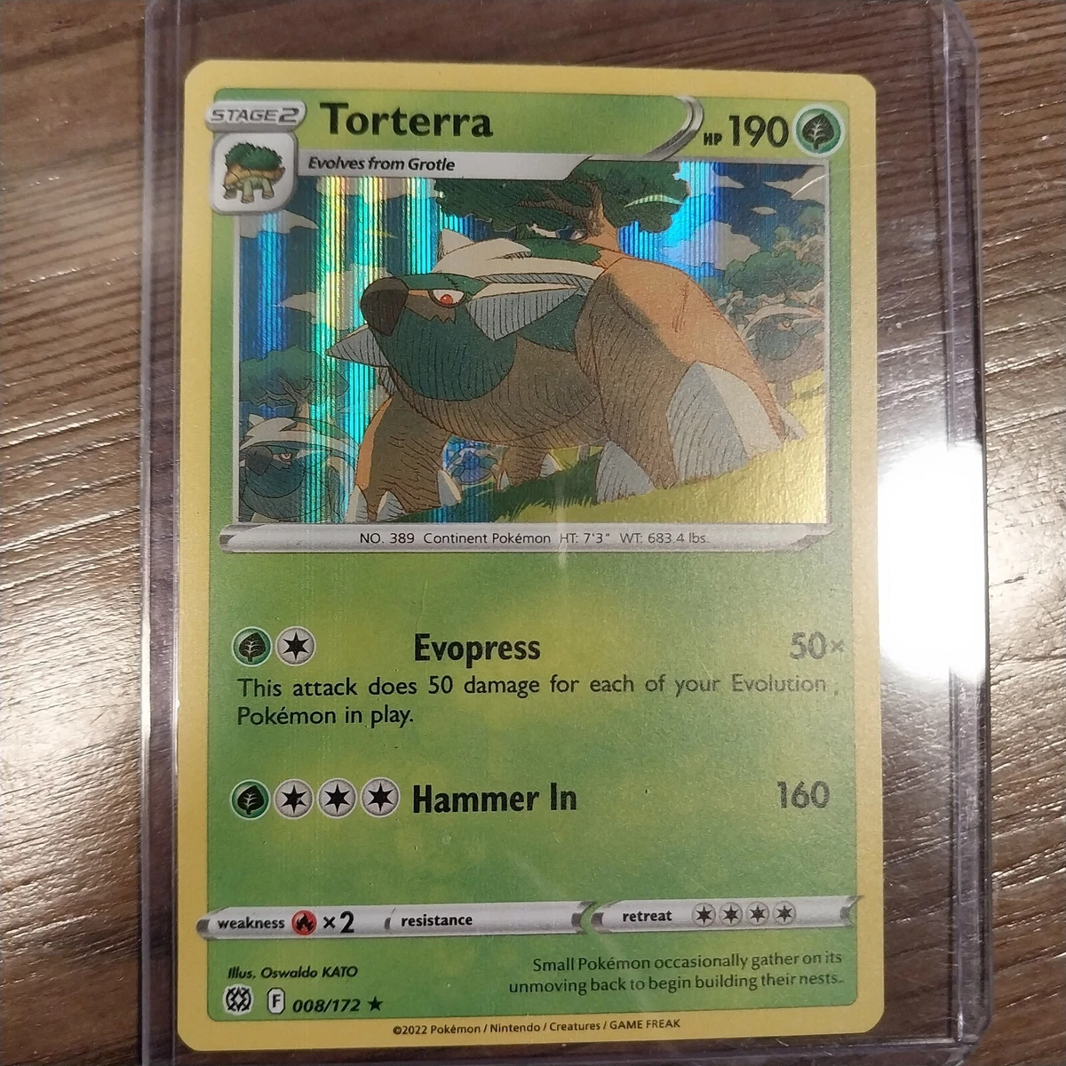 Pokémon TCG Torterra Sword & Shield: Brilliant Stars 008172 Holo Holo Rare  | eBay