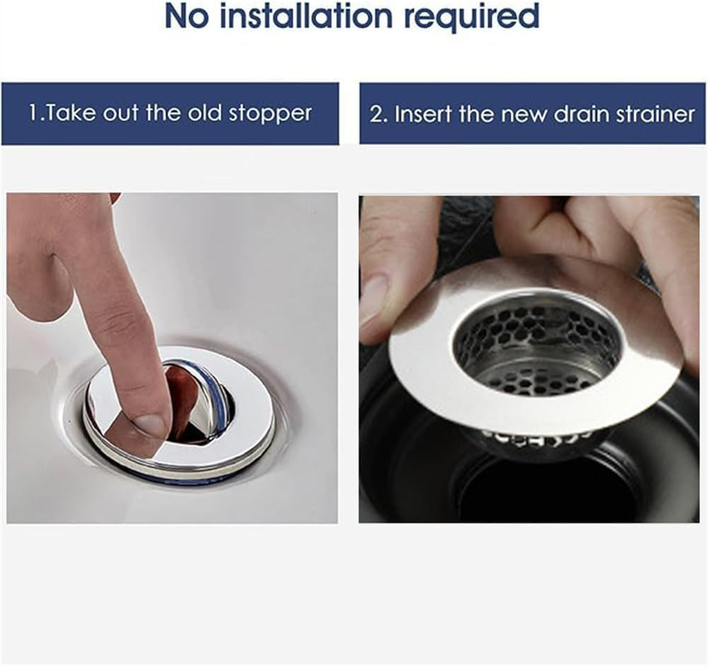 Much Hotter Bathroom Sink Strainer (2 Pack), Bathtub Drain Cover Lavatory Sink D