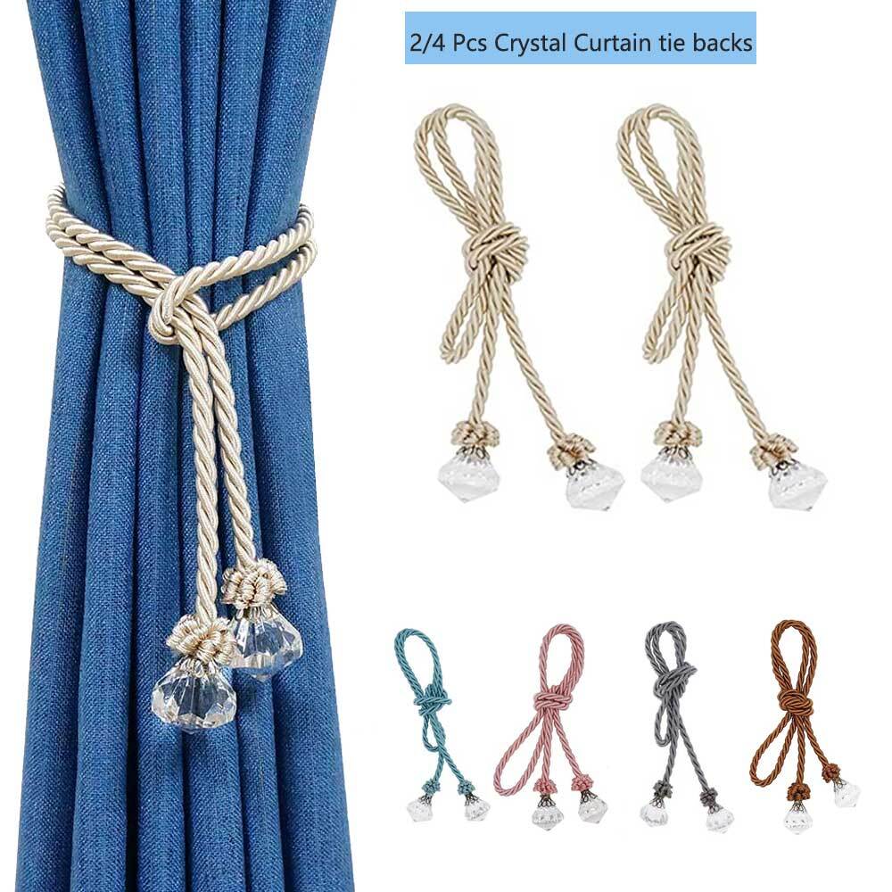 Crystal Curtain Tie Backs Rope Window Tiebacks Durable Holdbacks Rope