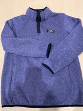 L.L. Bean Kids Sweater Fleece Pullover Size 14/16 Blue color