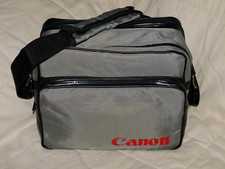 Vintage Canon Camera Case Zippered Shoulder Soft Silver Digital Film Excellent