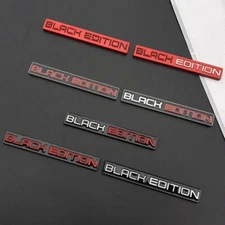 Auto Car Rear Trunk Badge Emblem Black Edition Decal Sticker Front Grille Emblem