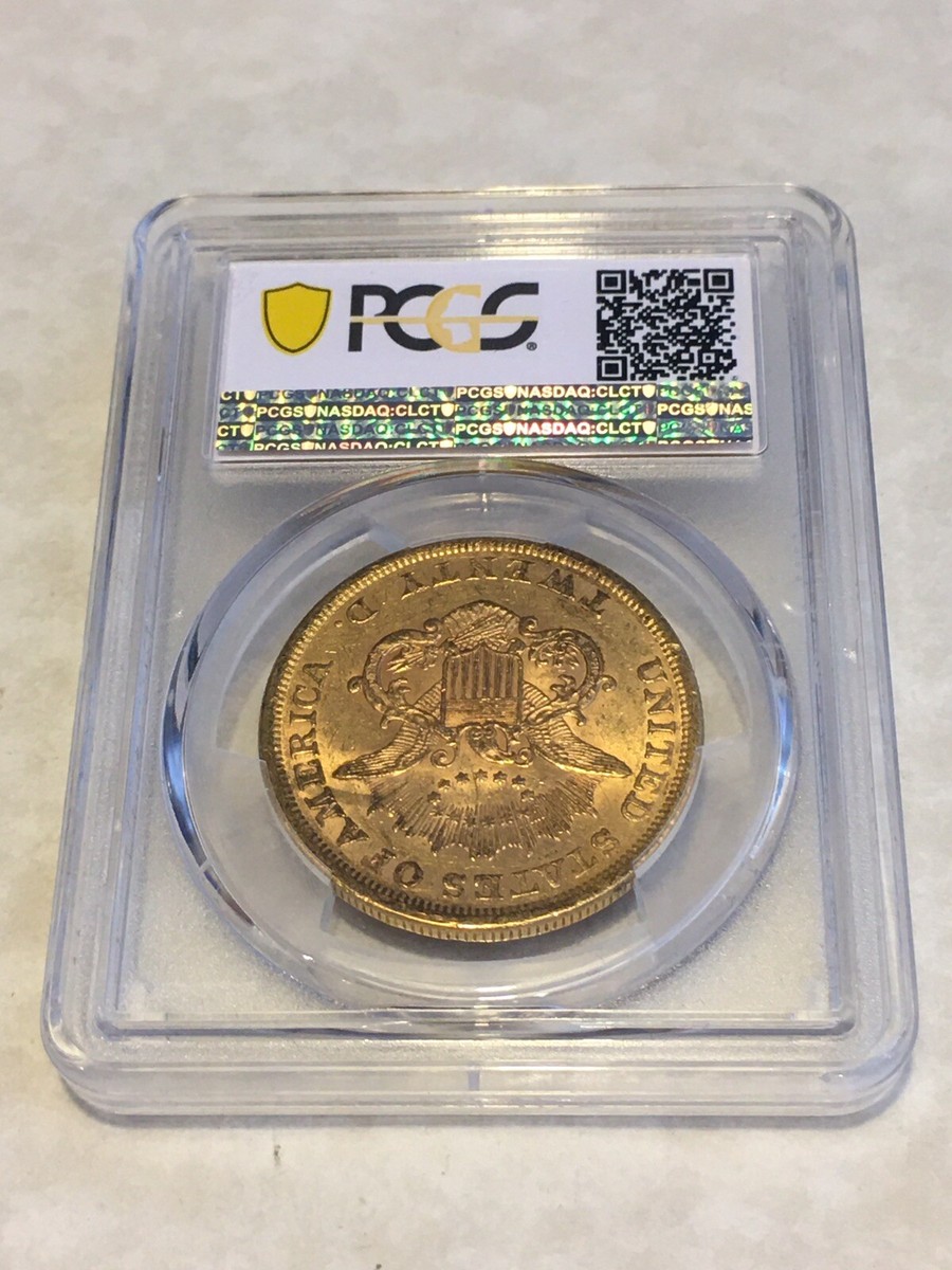 1852 AU55 PCGS $20 Gold Coin Liberty Double Eagle Type 1 good