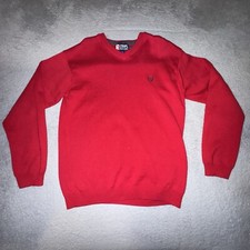VINTAGE Chaps Ralph Lauren Sweater Mens Large Red Sweatshirt Hand Framed 90s