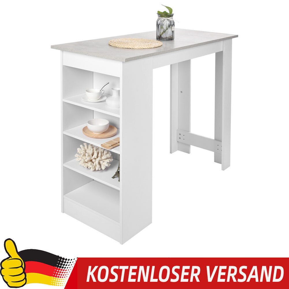 MultiStorage Space Desk Durable Coffee Bar Table For Home Living Room Restaurant
