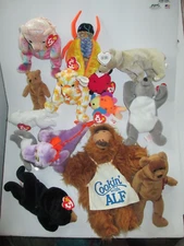 LOT Ty beanie babies or Toys Alf Dragon McDonalds See pictures for details   C46