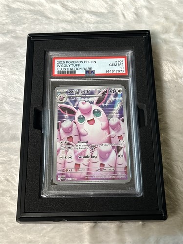 2025 POKEMON PFL EN-PHANTASMAL FLAMES ILLUSTRATION RARE #105 WIGGLYTUFF PSA 10