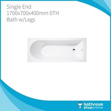 1700mm x 700mm Standard Round Single Ended Bath Tub With Legs *Best value Bath*