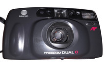 Minolta Freedom Dual C AF 35mm Film Camera Dual Lens Point  Shoot Tested