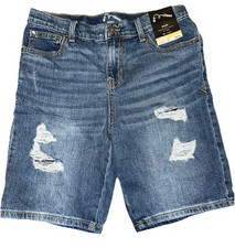 Art Class Girls Denim Shorts XL 14 Distressed Jean Shorts Medium Wash NWT