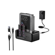 M.2 NVMe  SATA SSD/HDD Hard Drive Docking Station, ICY BOX USB-C 10Gbps NVMe...