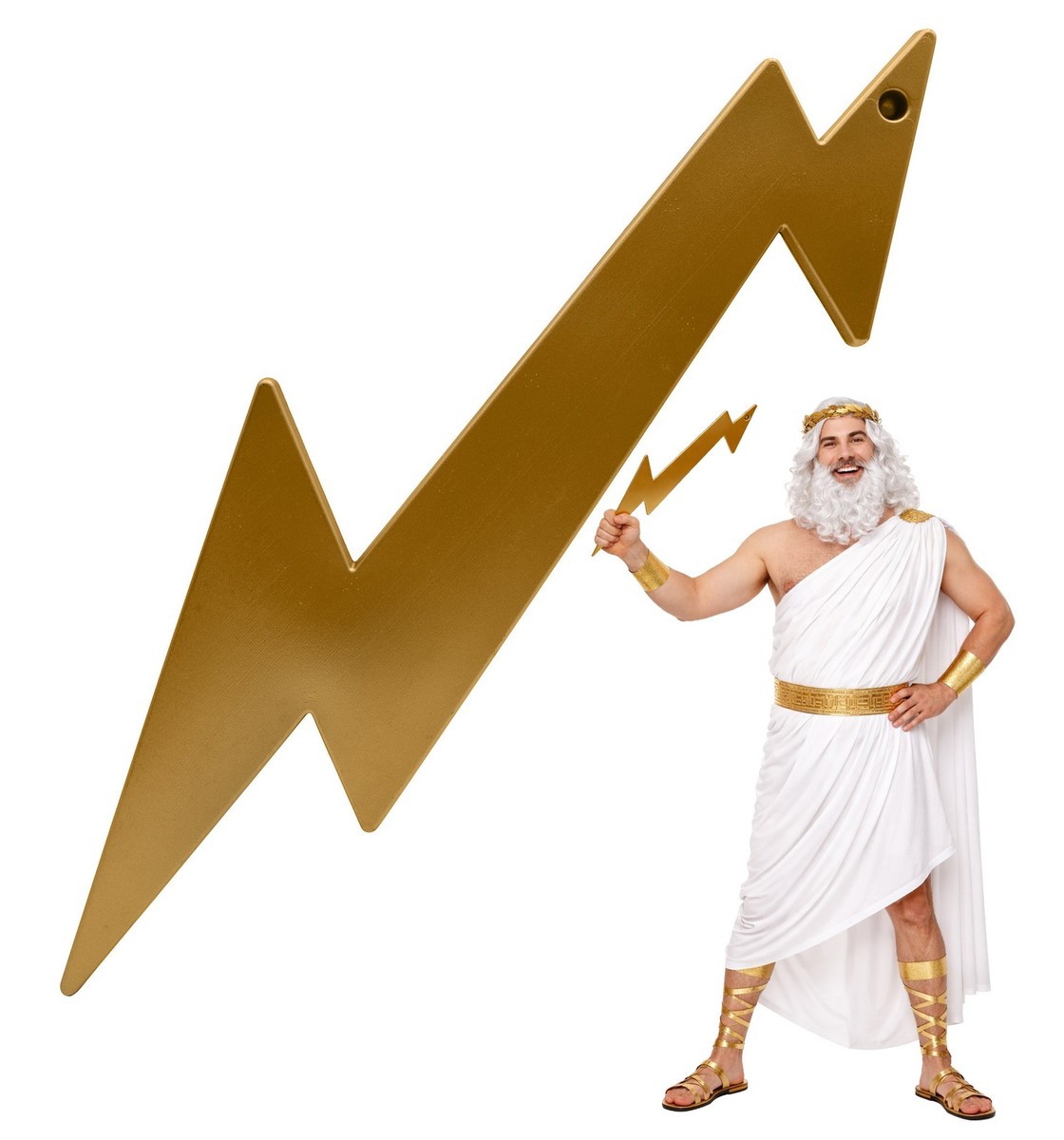 Adult Greek God Zeus Lightning Bolt Handheld Super Hero Costume Accessory  Prop | eBay