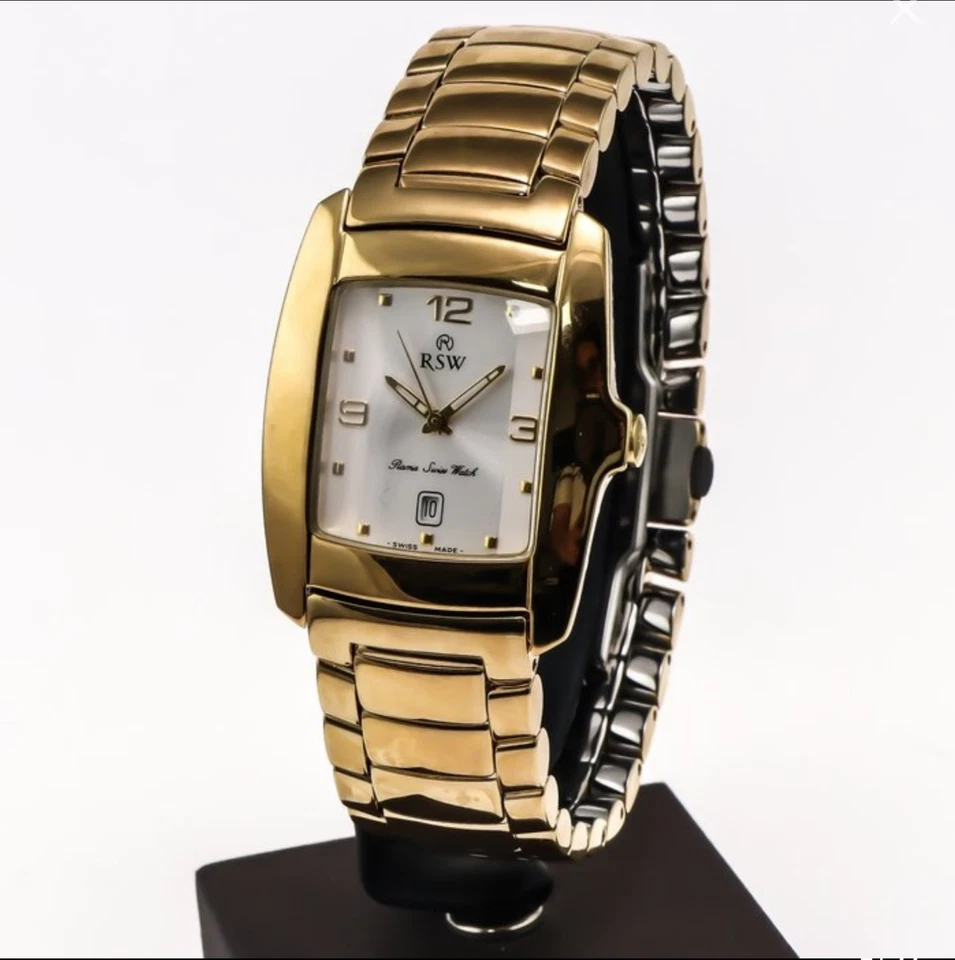 RSW • Reloj Suizo • Acero Manchado PVD Oro • Cuarzo 32.8x38.35mm 3ATM • RSW9200 Foto 2 de 4