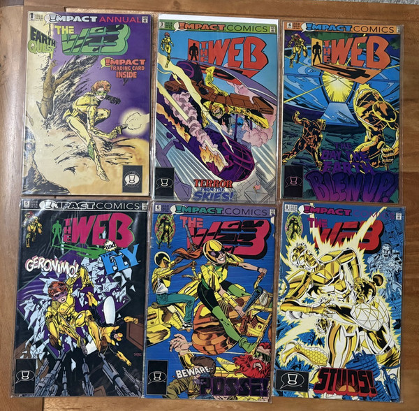 THE WEB 1, 3, 4, 5, 6, 8 IMPACT COMICS English USA / 6.0 FN+