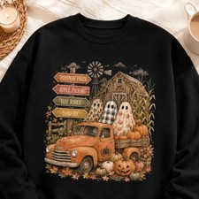 Vintage Halloween Ghost Pumpkin Sweatshirt