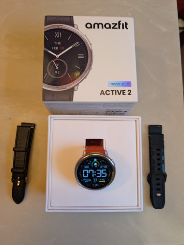 Amazfit Active 2 Premium Round - Occasion un jour : Excellent état - Bande supplémentaire