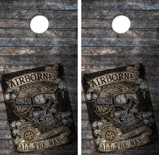82nd Airborne All The Way Cornhole Board Decal Wrap FREE SQUEEGEE