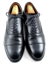 Allen Edmonds  "PARK AVENUE" Cap-Toe Oxfords 8.5 EEE  Black Made in USA (698N)
