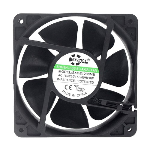 EC Motor Cooling Fan, 120mm Fan, 120mm 38mm AC 110V 115V 120V 220V 240V, Dual... - Picture 2 of 9