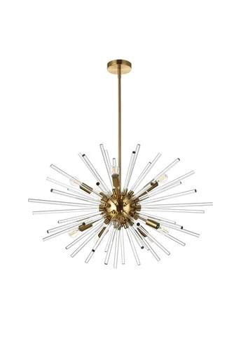 Elegant Lighting 2502D32 Sienna 10 Light 32"W Crystal Sputnik - Gold - Picture 6 of 12
