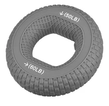 3.07" 50-60 Lbs Hand Grip Strengthener Hand Grip Rings Strength Training Gray