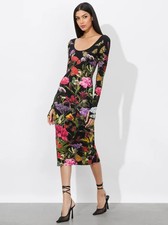 Alice + Olivia  Floral Long Sleeve Body-Con Dress Size 4